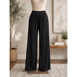 Uniqlo Black Straight Leg Wide-Leg Pants